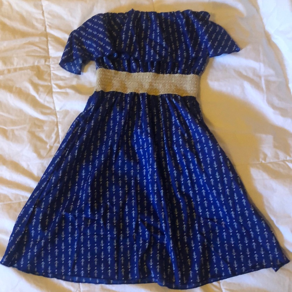 Strapless Jr “nautical” dress. Royal blue